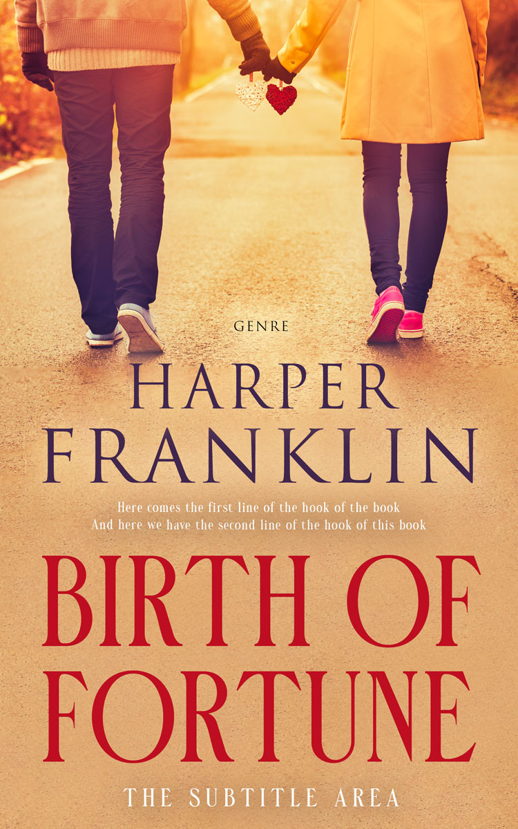 2D view of Premade Romance Book Cover - Harvest Gold