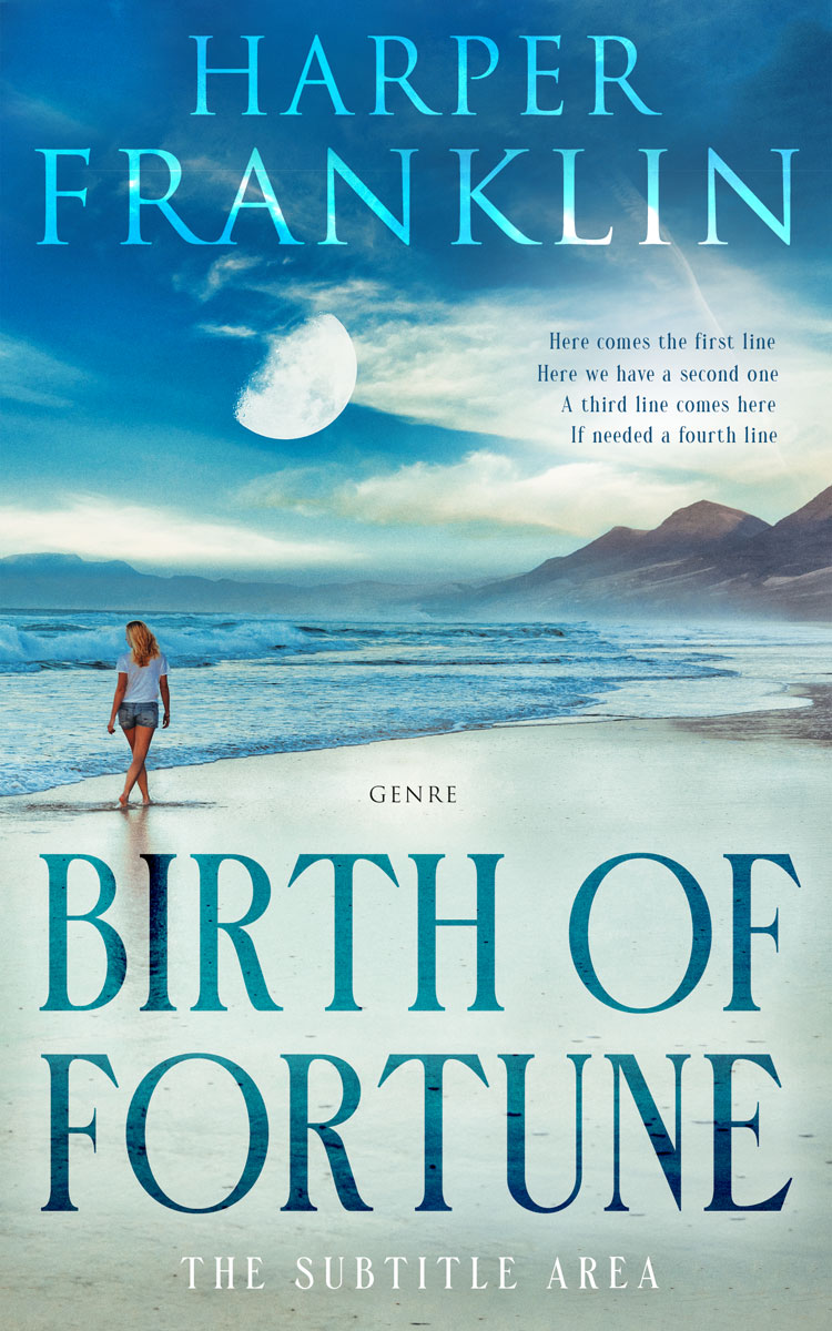 2D view of Premade Romance Book Cover - Conch