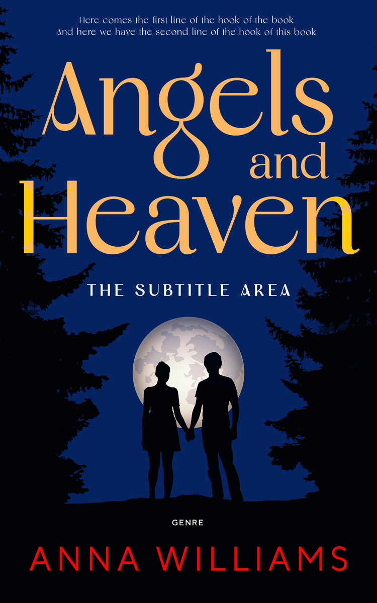 2D view of Premade Romance Book Cover - Deep Sapphire