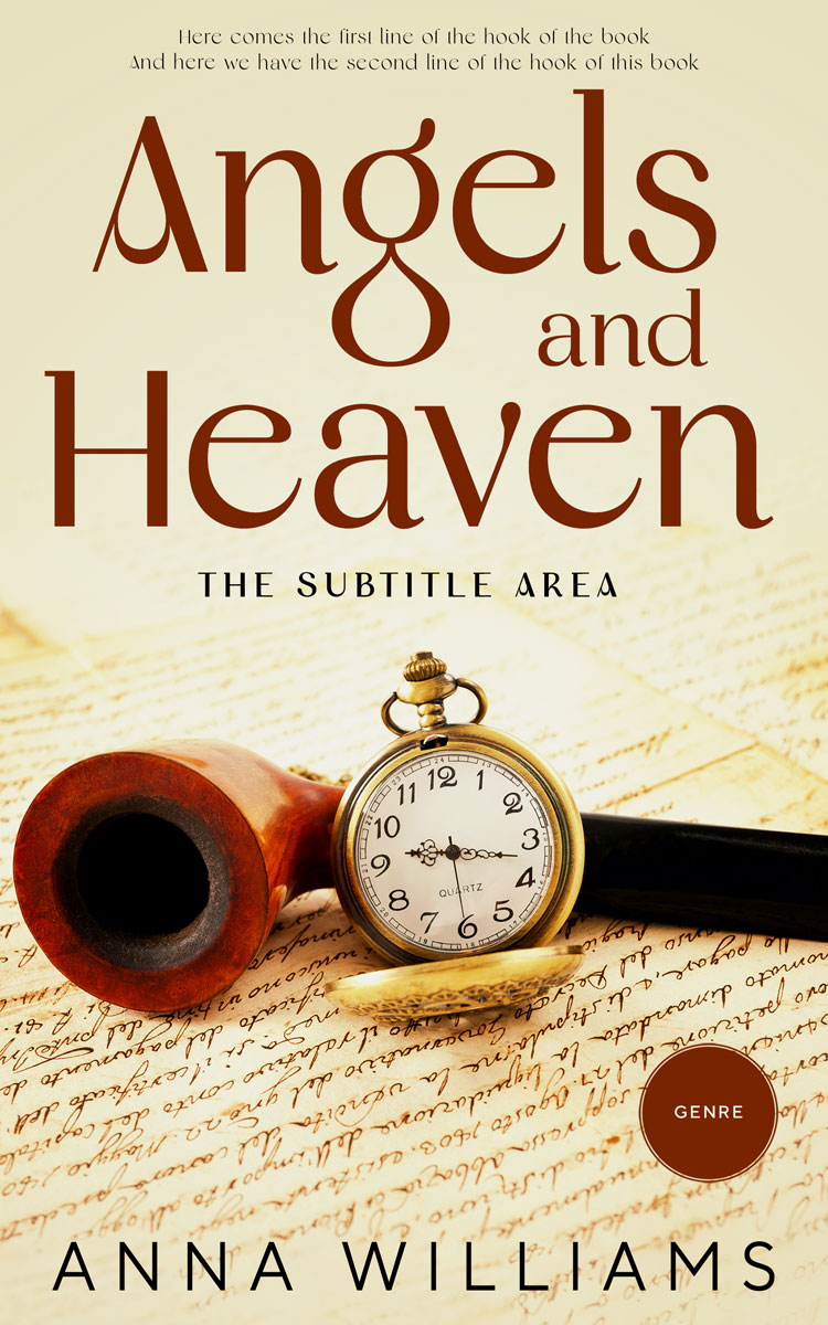 2D view of Premade Literary Fiction Book Cover - Parchment