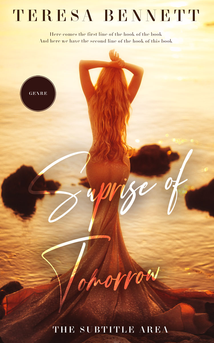 2D view of Premade Romance Book Cover - Espresso