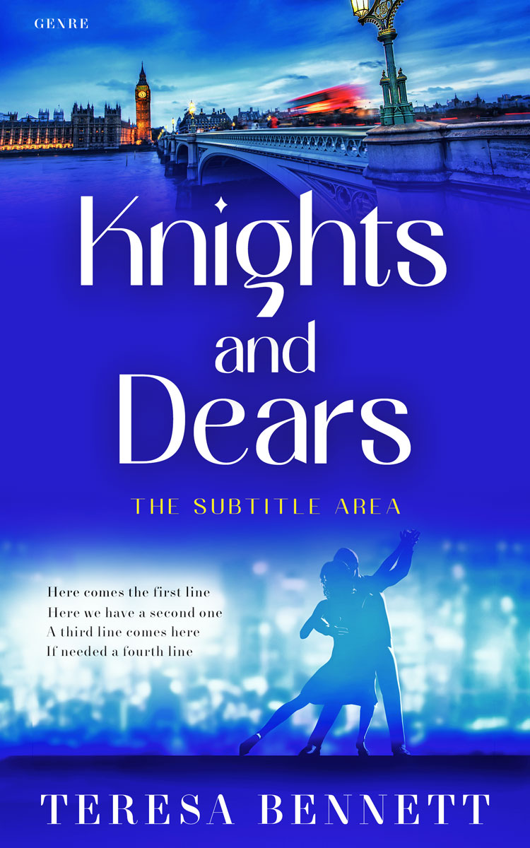 2D view of Premade Romance Book Cover - Persian Blue