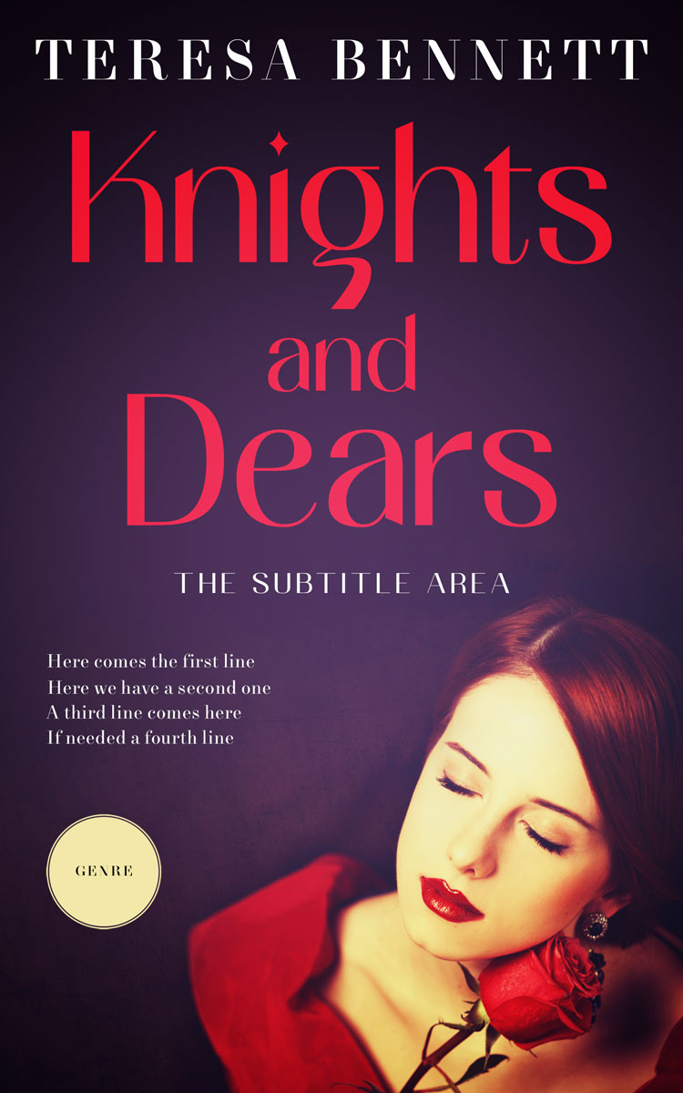 2D view of Premade Romance Book Cover - Bleached Cedar