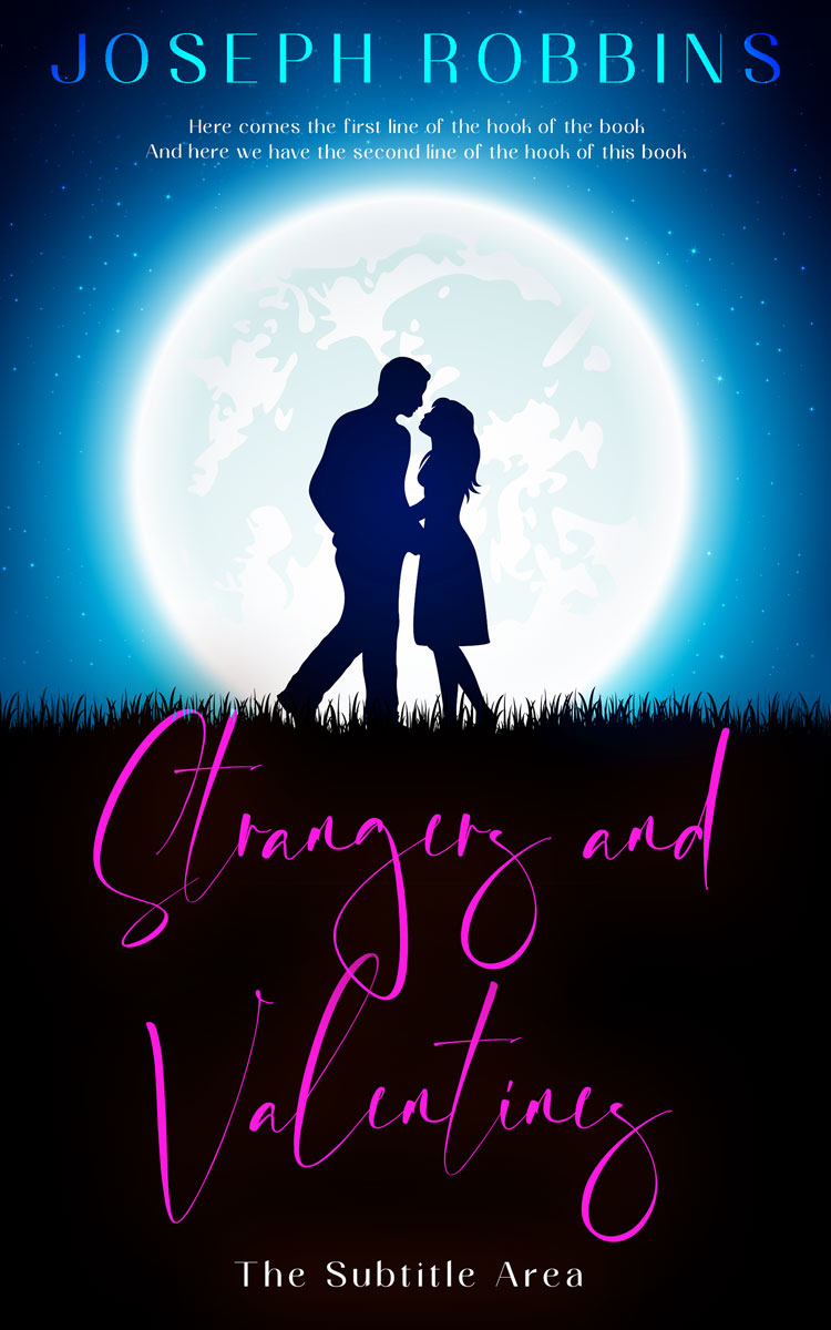 2D view of Premade Romance Book Cover - Ebony