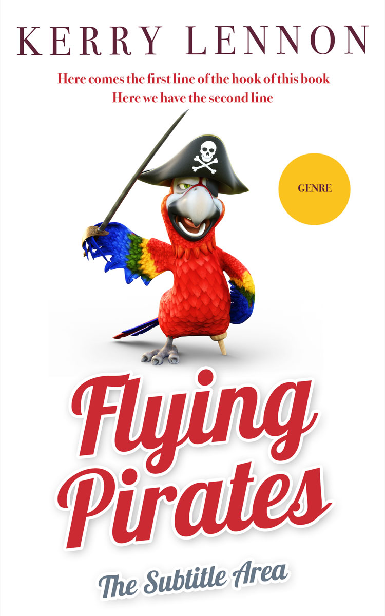 2D view of Premade Teen & Young Adult Book Cover - Brick Red