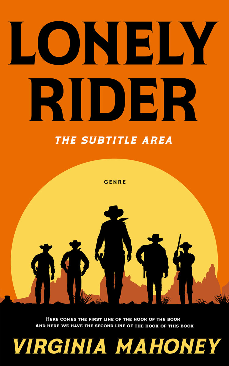 2D view of Premade Action & Adventure Book Cover - Christine