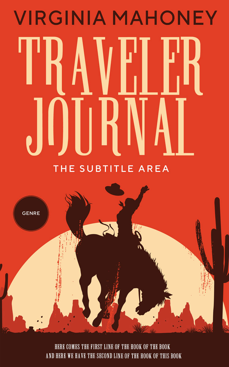 2D view of Premade Western Book Cover - Cinnabar