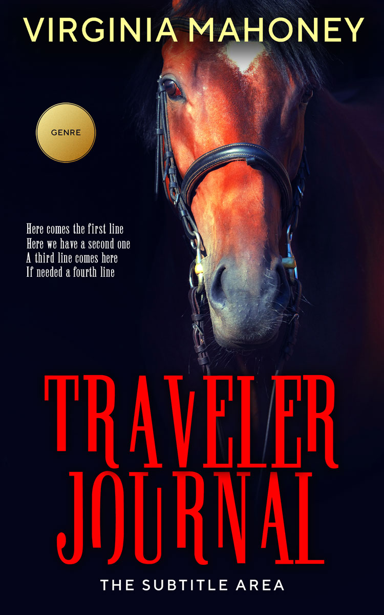 2D view of Premade Western Book Cover - Flame Pea