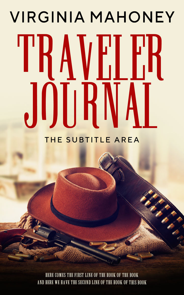 2D view of Premade Action & Adventure Book Cover - Parchment