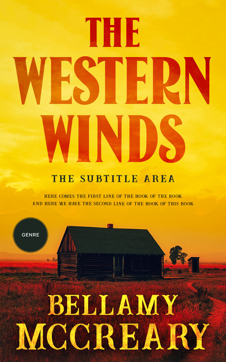 2D view of Premade Western Book Cover - Eclipse