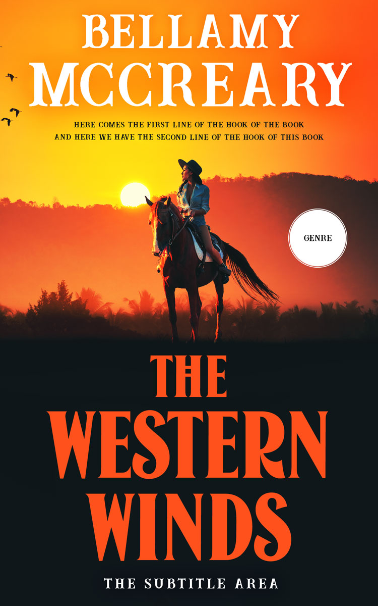 2D view of Premade Action & Adventure Book Cover - Tango