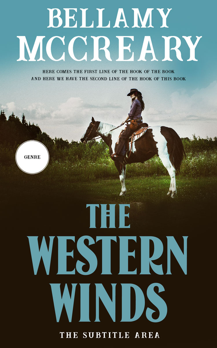 2D view of Premade Romance Book Cover - Hippie Blue