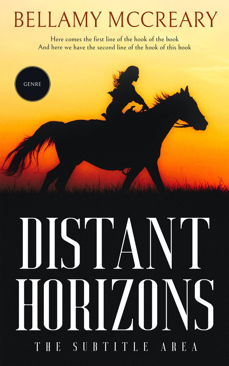 2D view of Premade Action & Adventure Book Cover - Goldenrod