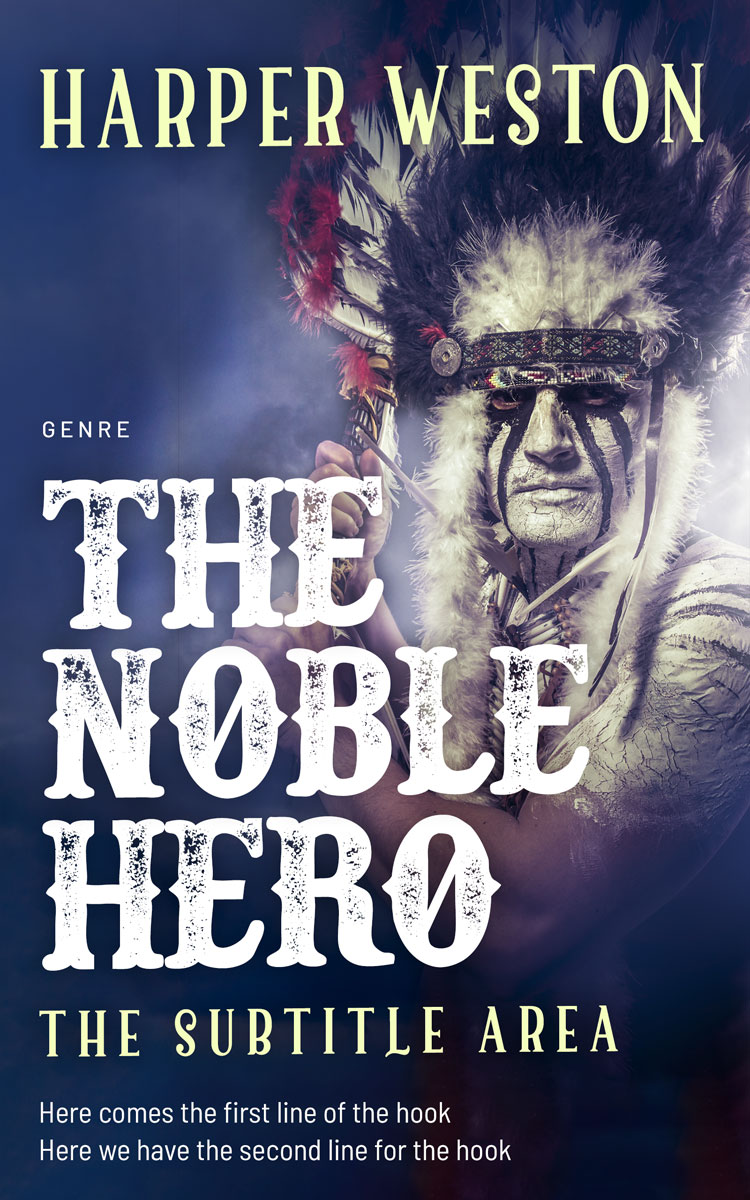 2D view of Premade Western Book Cover - Martinique