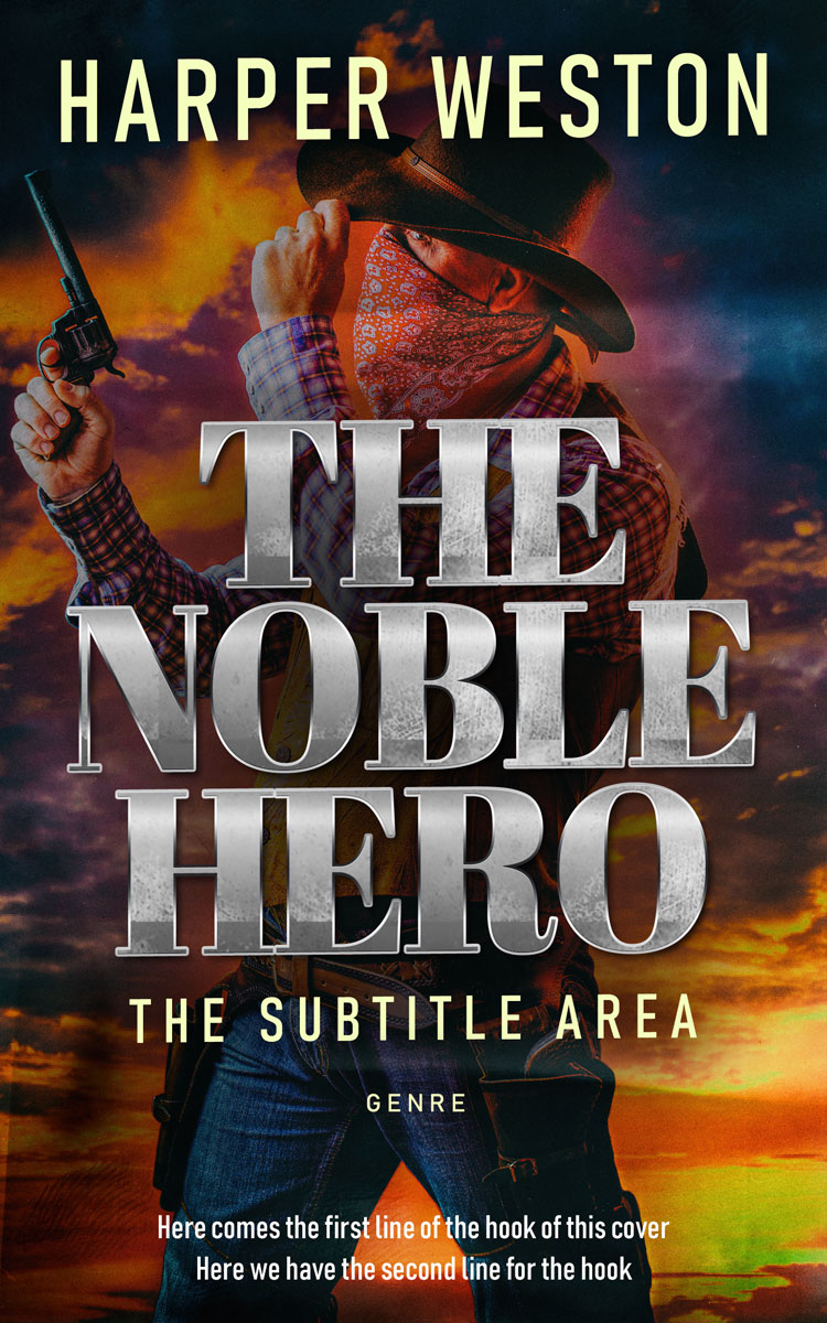 2D view of Premade Action & Adventure Book Cover - Thunder