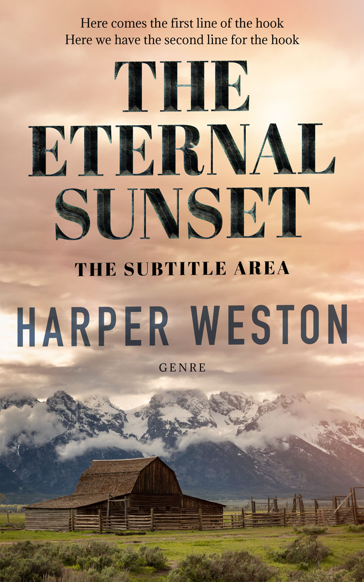2D view of Premade Western Book Cover - Sorrell Brown