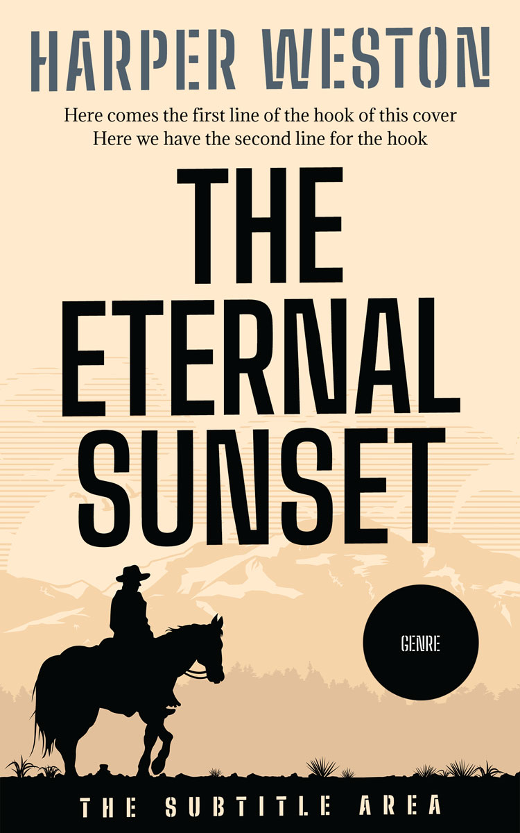 2D view of Premade Western Book Cover - Sidecar