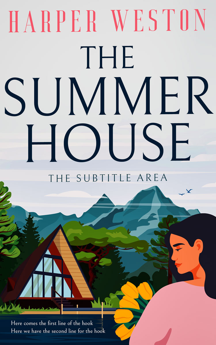 2D view of Premade Literary Fiction Book Cover - Bon Jour