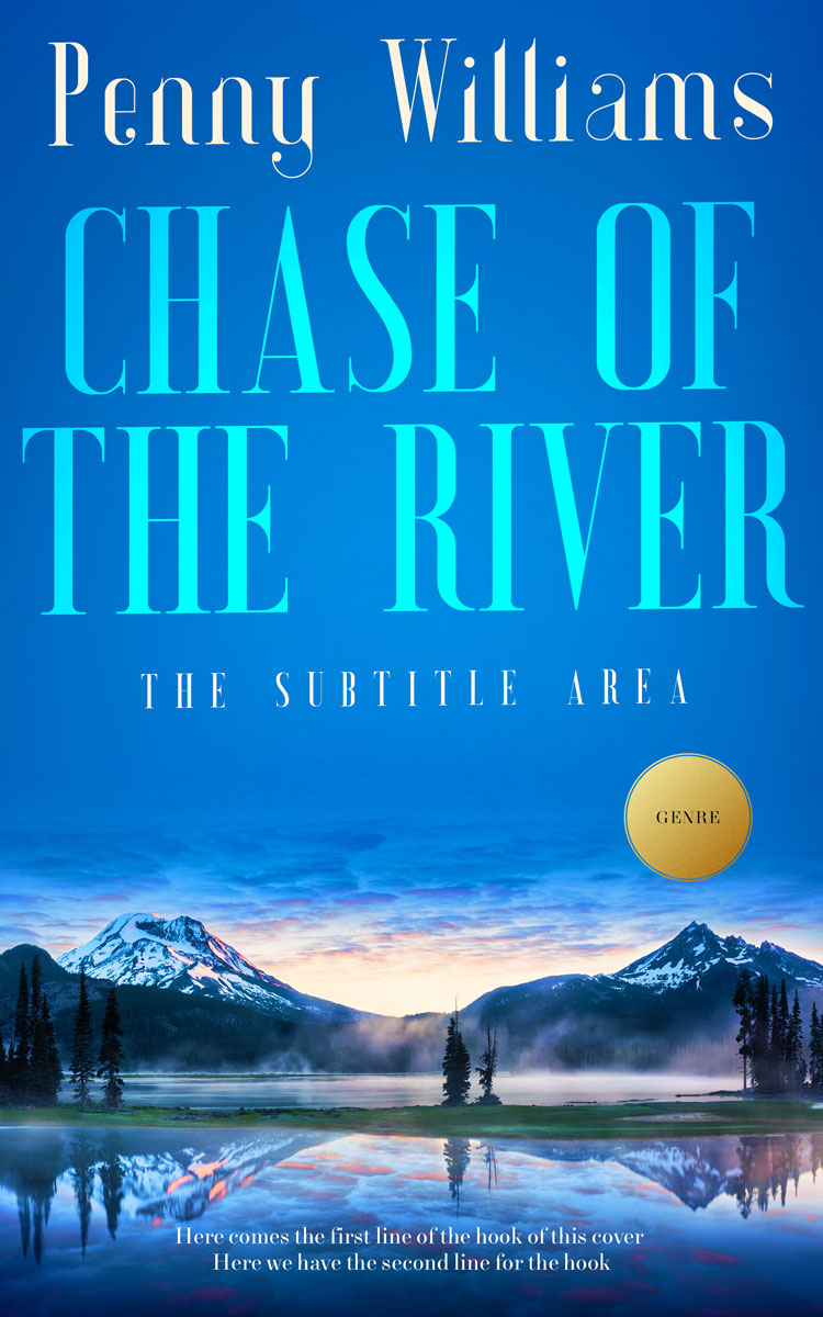 2D view of Premade Literary Fiction Book Cover - Denim