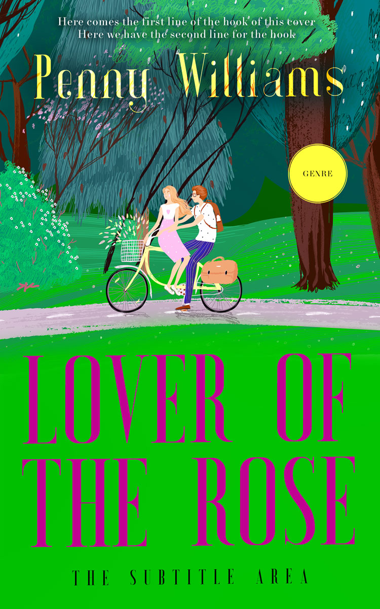 2D view of Premade Romance Book Cover - Hopbush