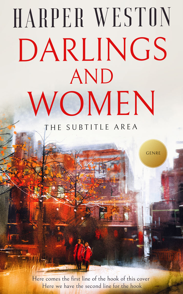 2D view of Premade Romance Book Cover - English Walnut