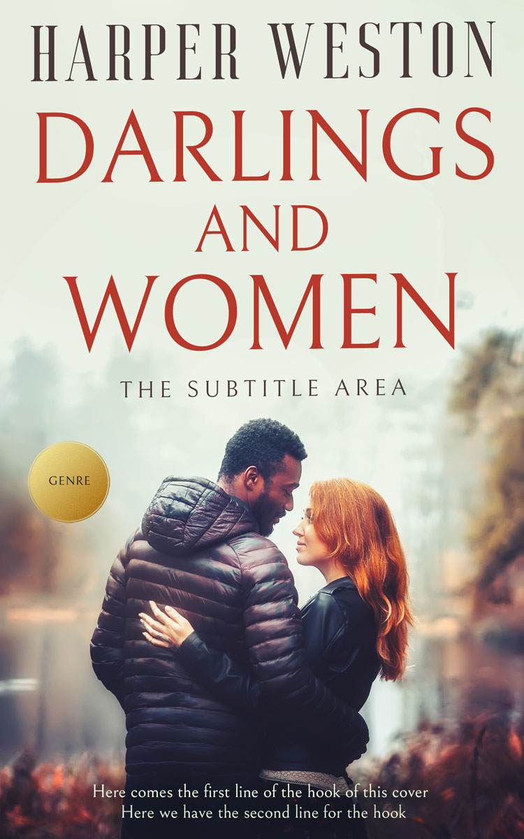 2D view of Premade Romance Book Cover - Blackcurrant