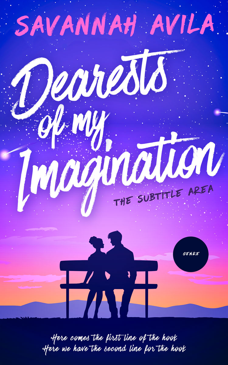 2D view of Premade Romance Book Cover - Light Orchid