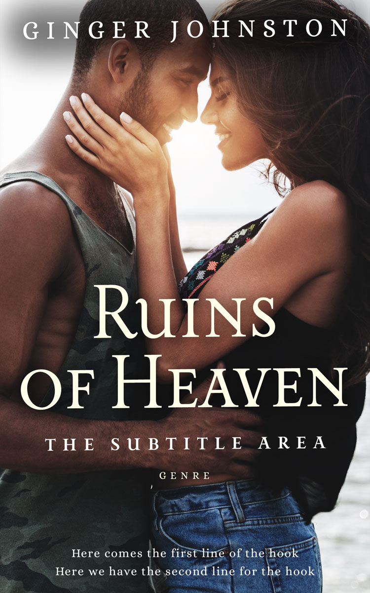 2D view of Premade Romance Book Cover - Clam Shell