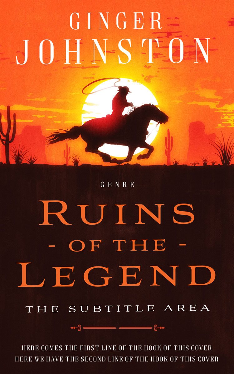 2D view of Premade Western Book Cover - Ecstasy