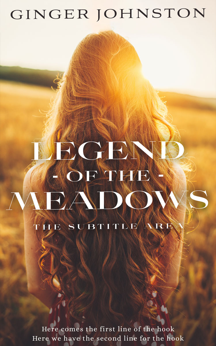 2D view of Premade Romance Book Cover - White Linen