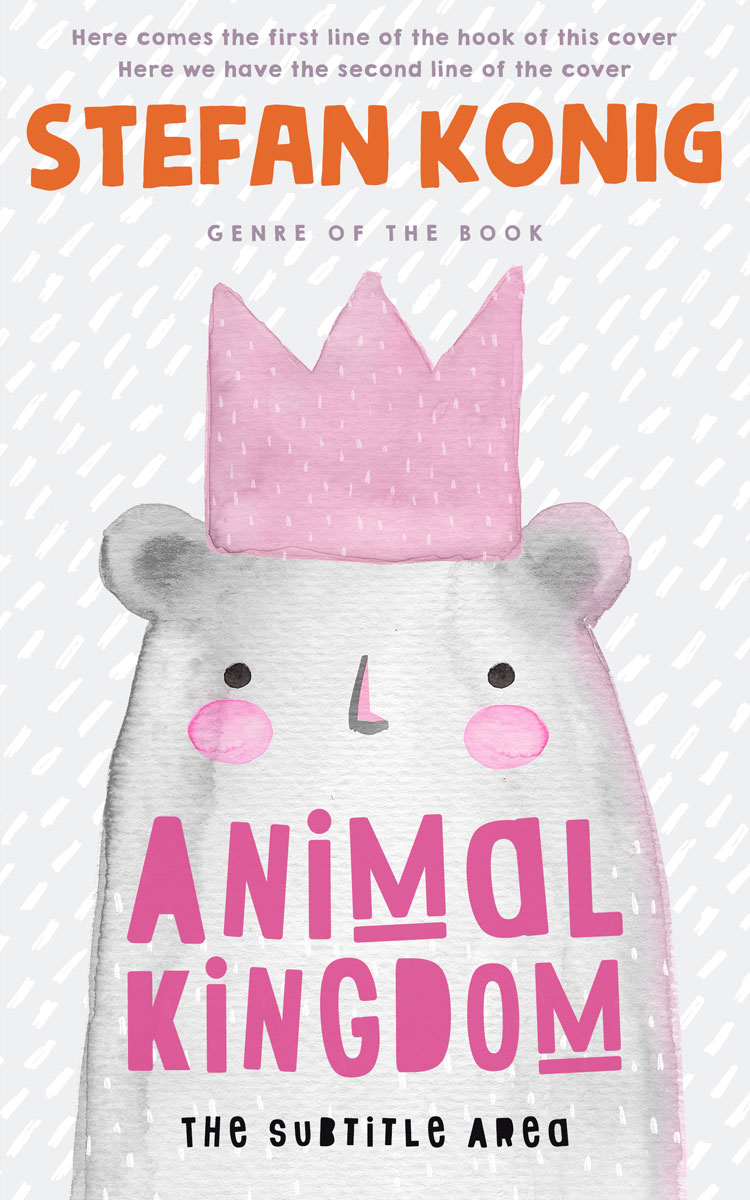 2D view of Premade Abstract Book Cover - Bon Jour