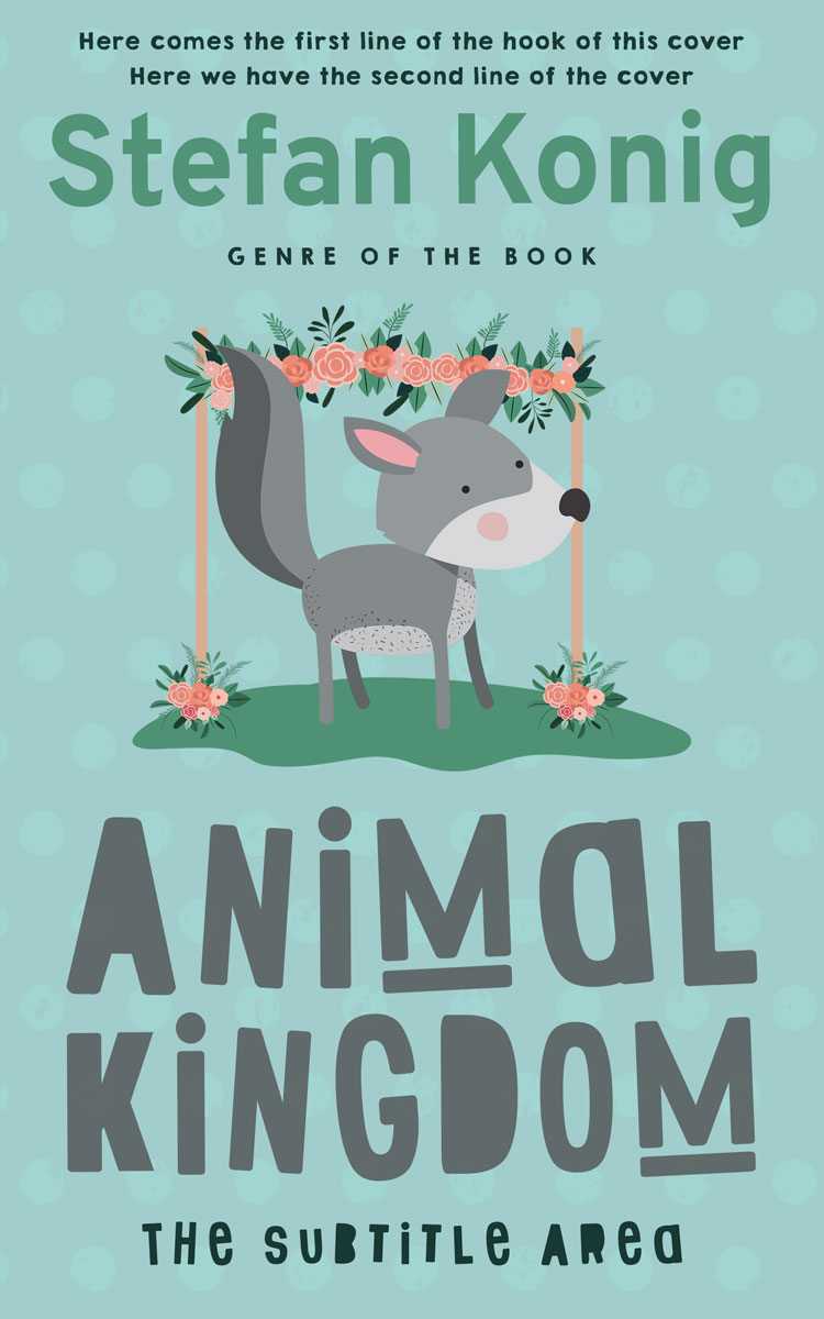 2D view of Premade Children's Book Cover - Shadow Green