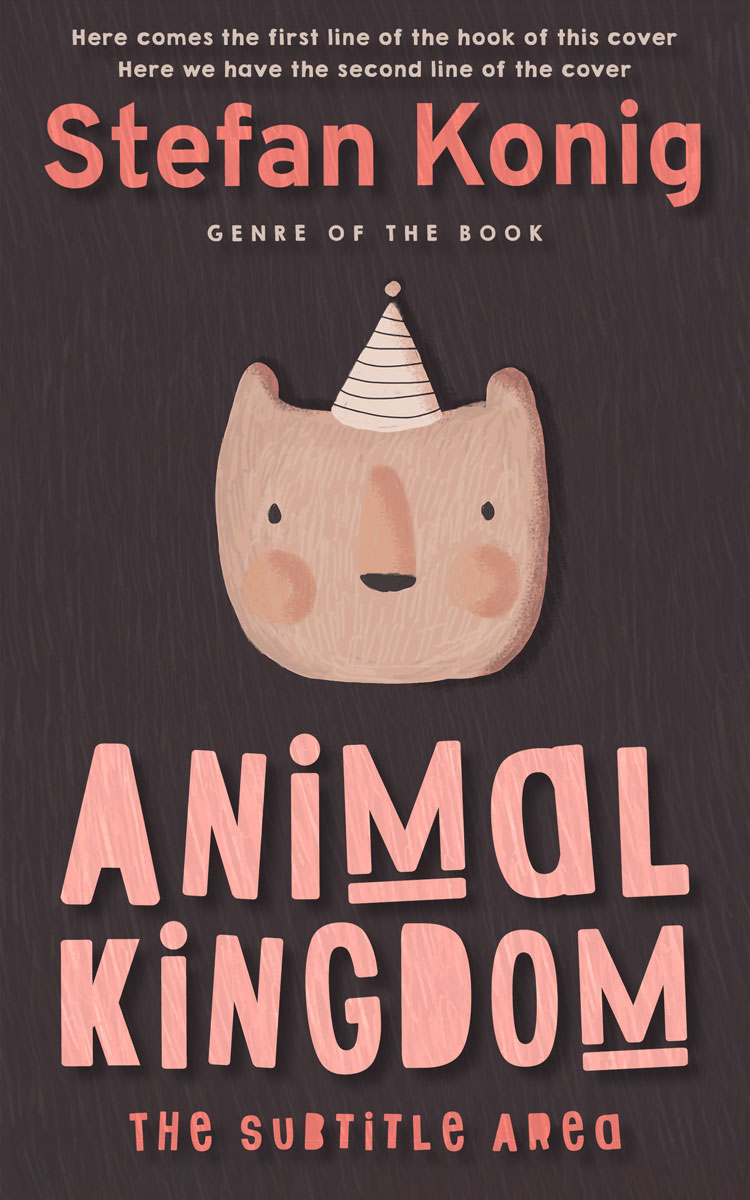 2D view of Premade Abstract Book Cover - Tonys Pink