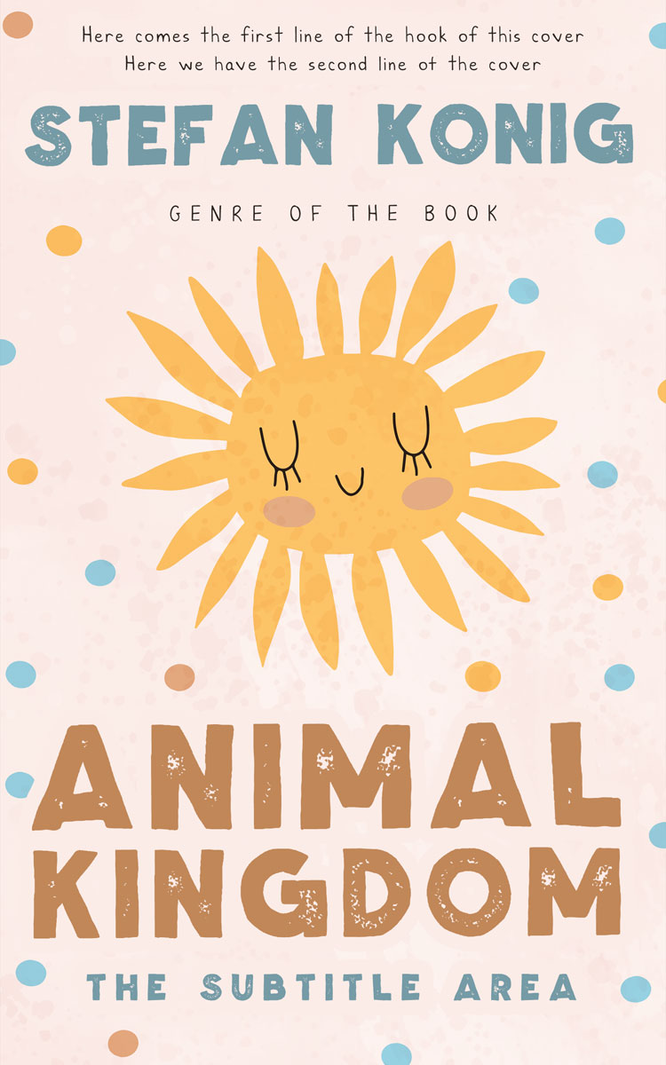 2D view of Premade Abstract Book Cover - Linen