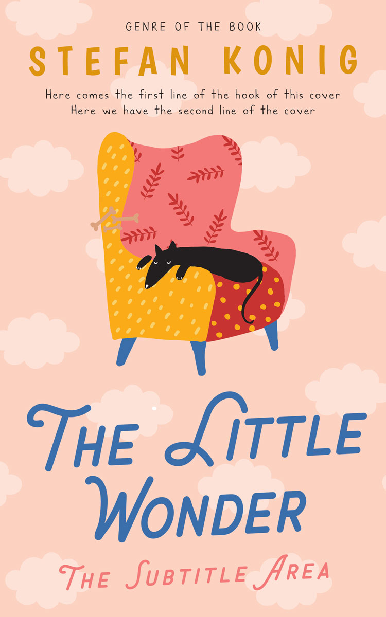 2D view of Premade Teen & Young Adult Book Cover - Apricot Peach