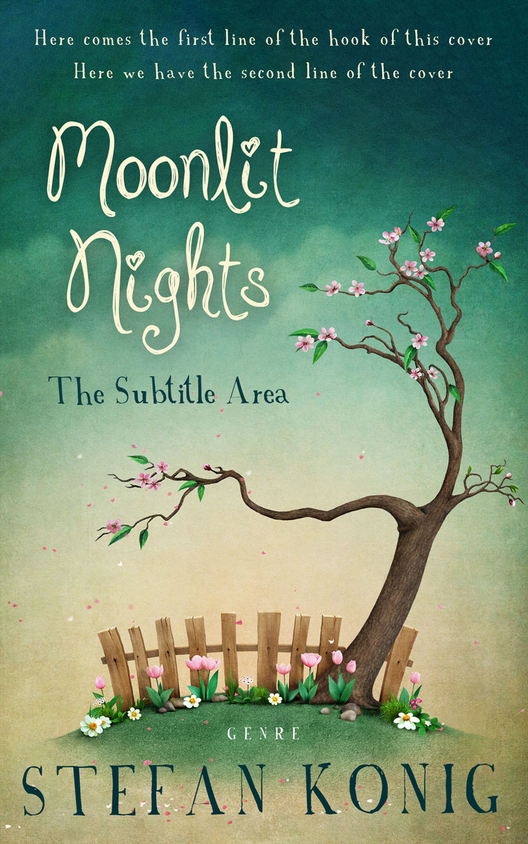 2D view of Premade Children's Book Cover - Swamp Green