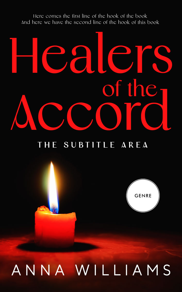 2D view of Premade Romance Book Cover - Alizarin Crimson