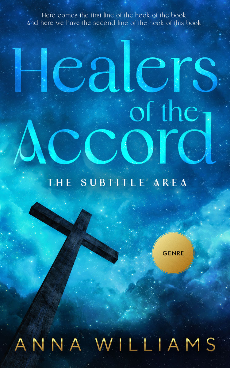 2D view of Premade Religion & Spirituality Book Cover - Venice Blue