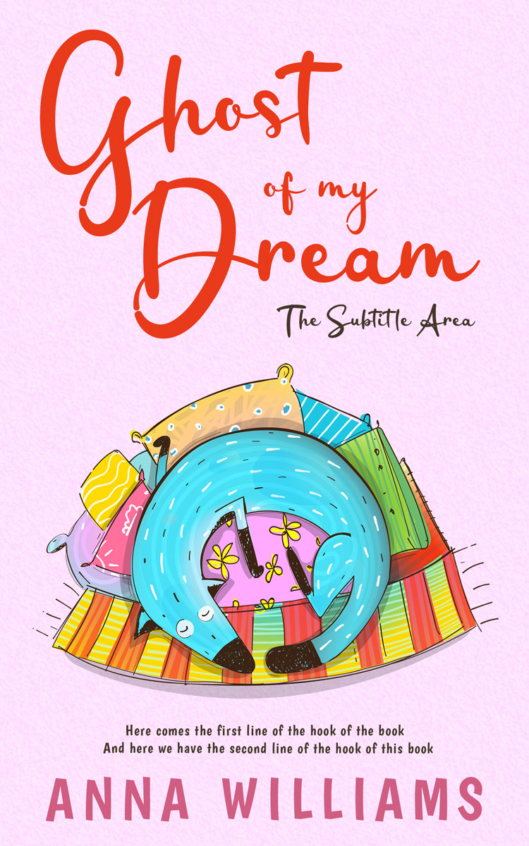 2D view of Premade Children's Book Cover - Underage Pink