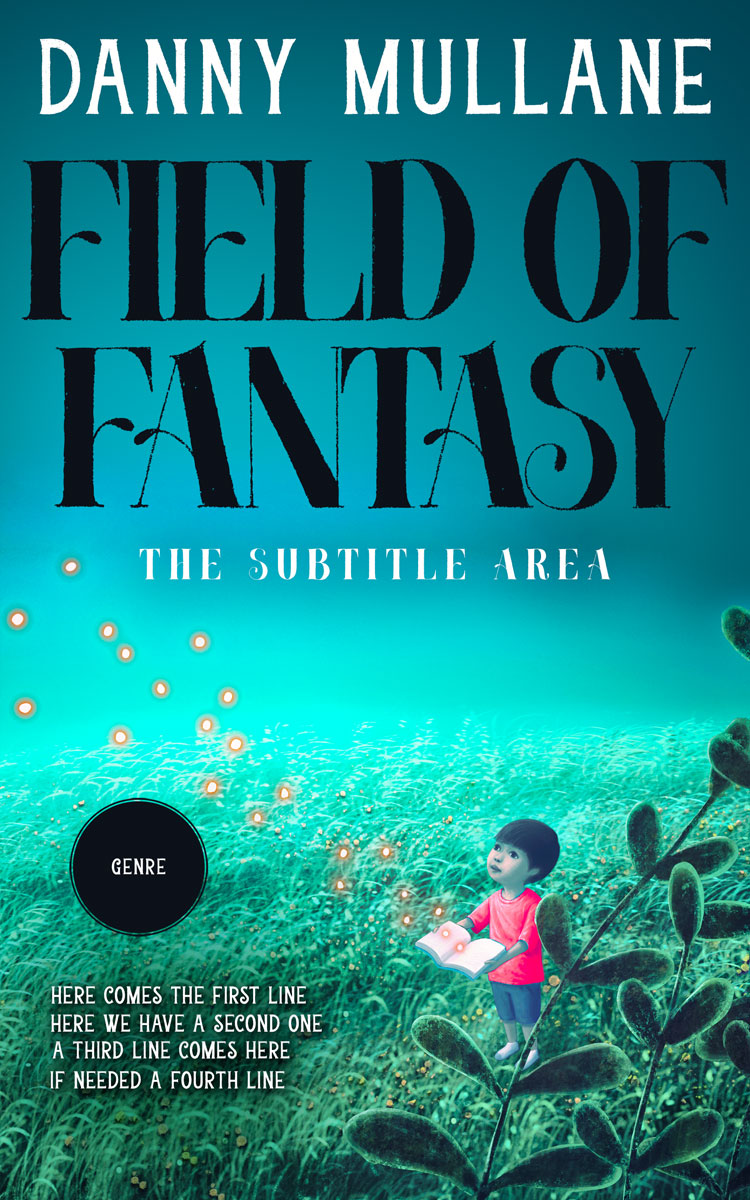 2D view of Premade Fantasy Book Cover - Blue Chill