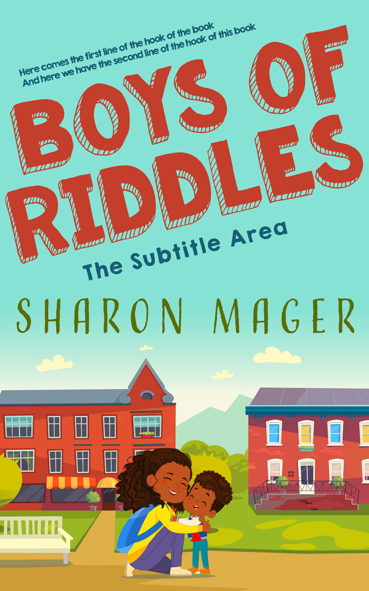 2D view of Premade Family & Parenting Book Cover - Medium Carmine