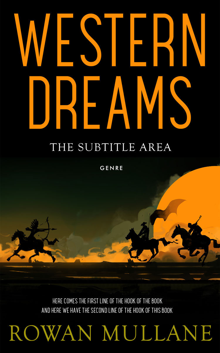 2D view of Premade Action & Adventure Book Cover - Golden Bell