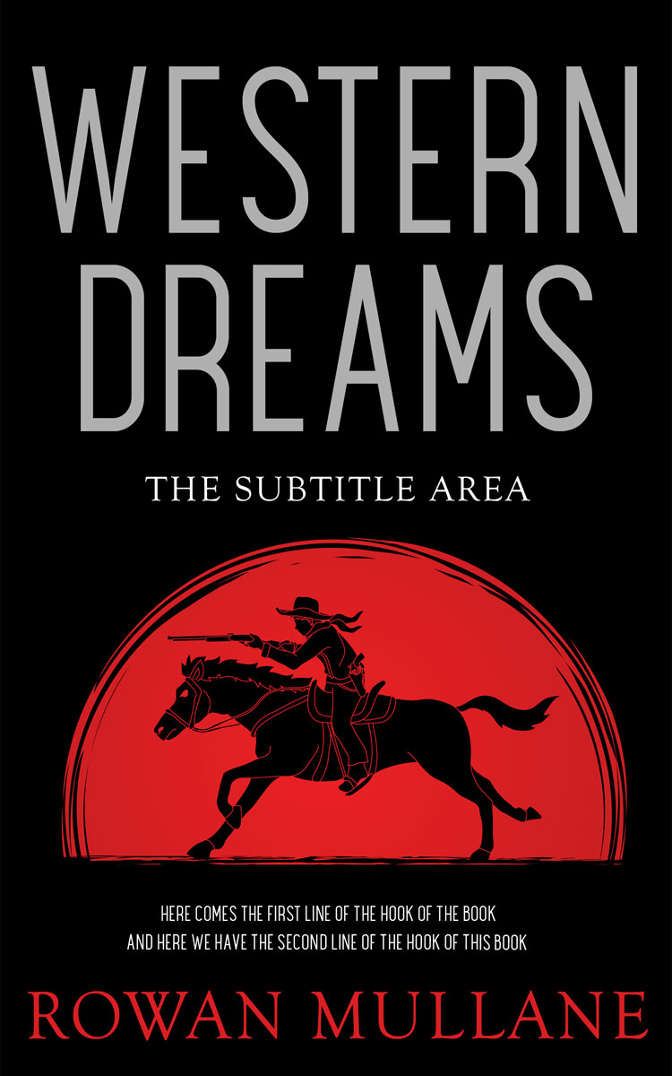 2D view of Premade Western Book Cover - Gondola