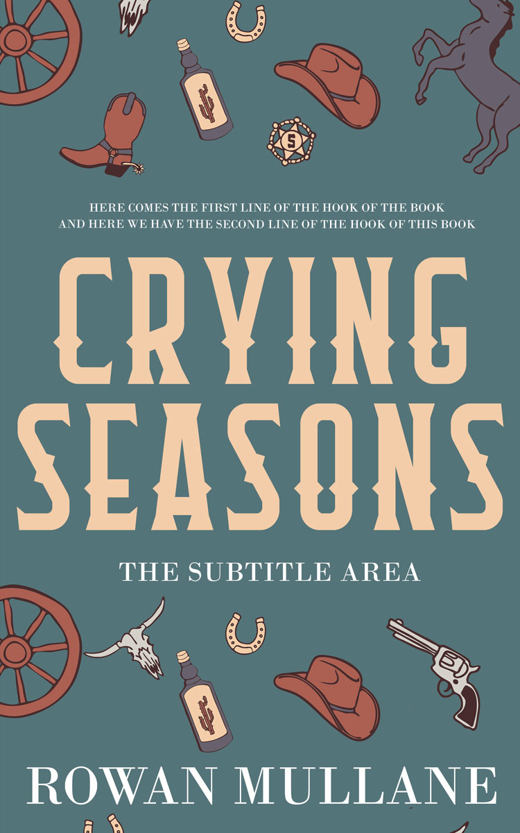 2D view of Premade Western Book Cover - Cutty Sark