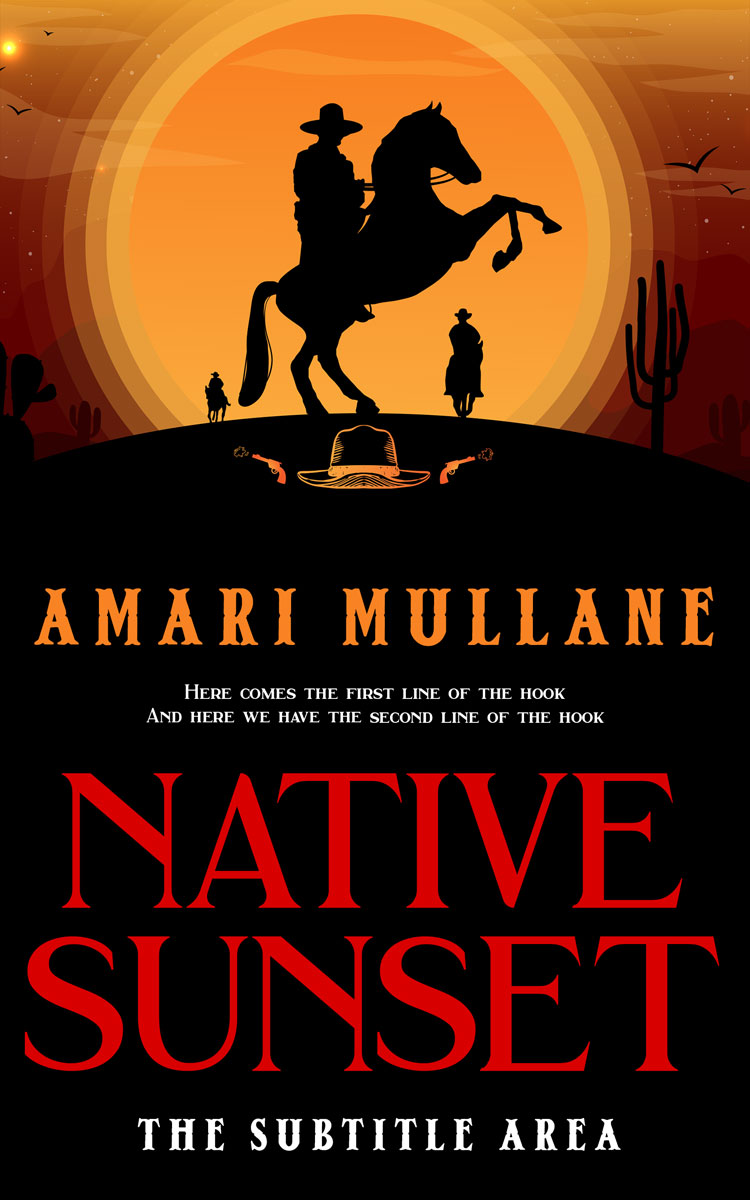 2D view of Premade Action & Adventure Book Cover - Fire Bush