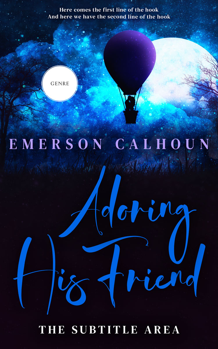 2D view of Premade Romance Book Cover - Ebony