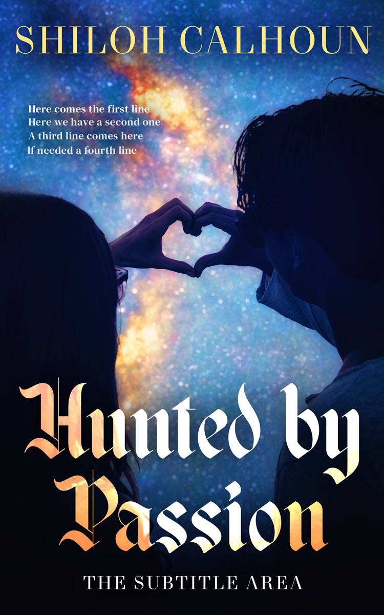 2D view of Premade Romance Book Cover - Soft Amber