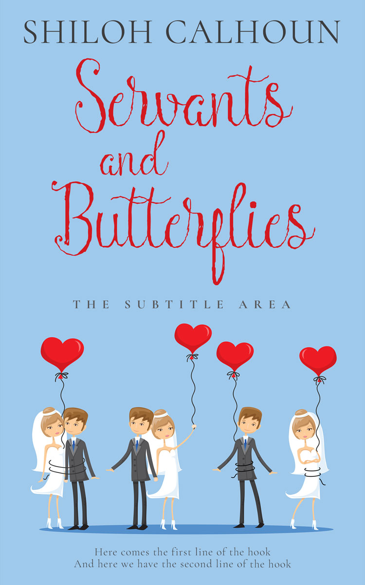 2D view of Premade Romance Book Cover - Cornflower