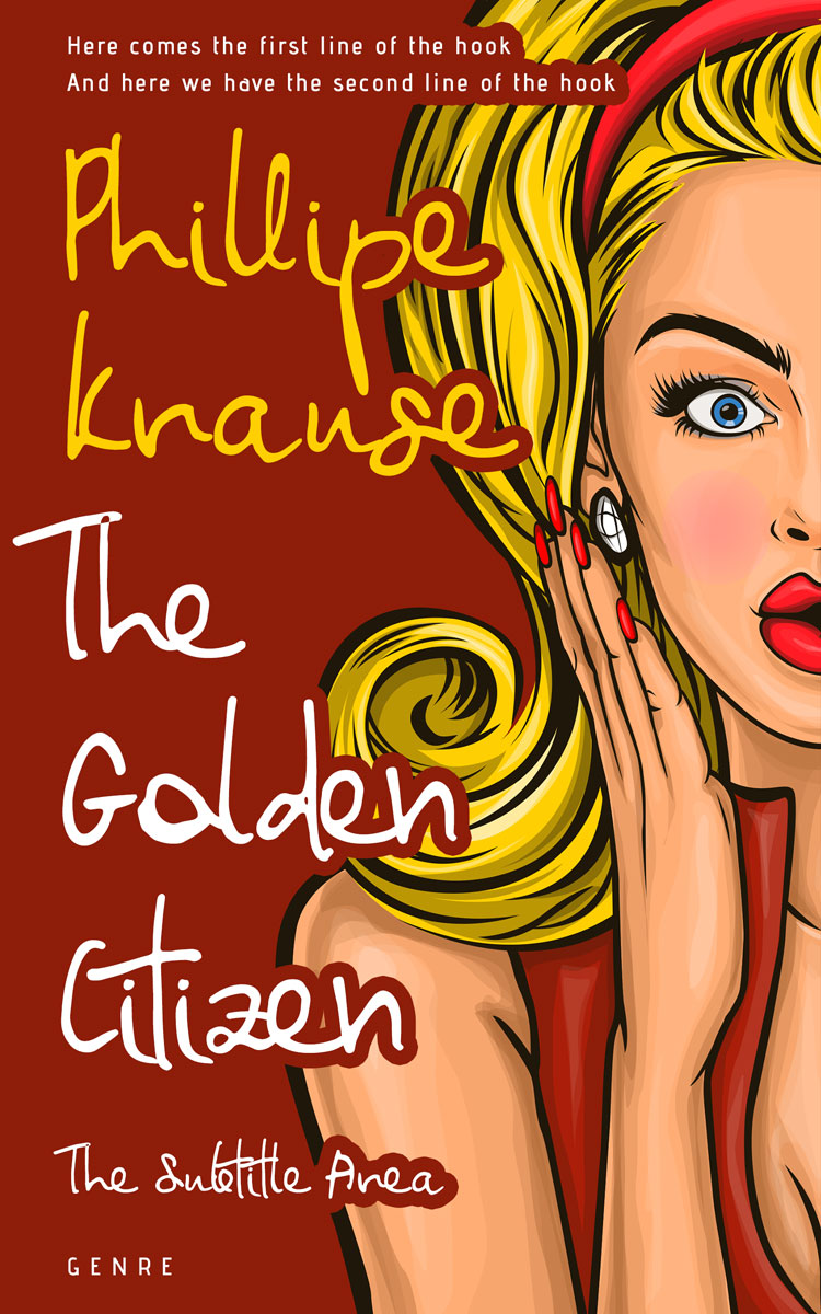 2D view of Premade Chick Lit Book Cover - Sandy Brown