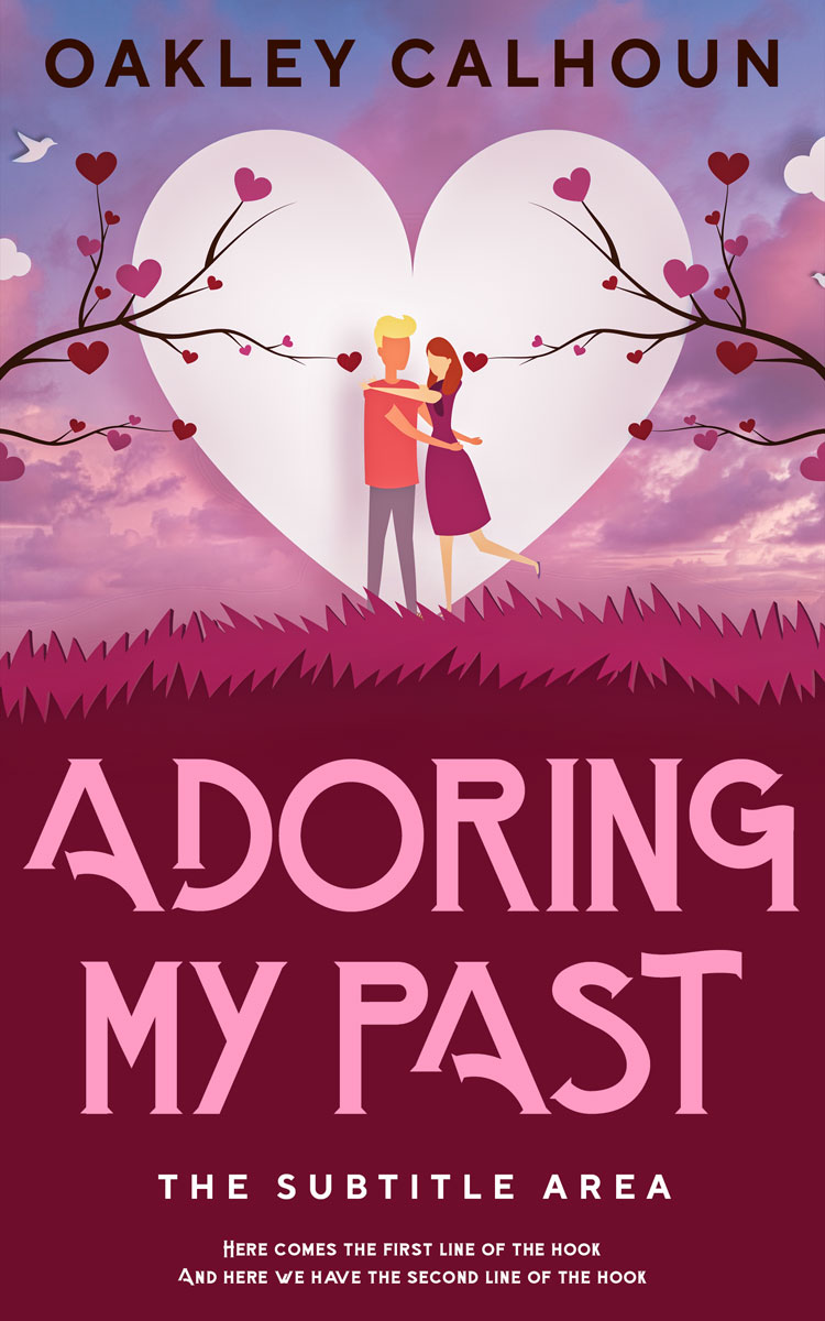 2D view of Premade Romance Book Cover - Claret